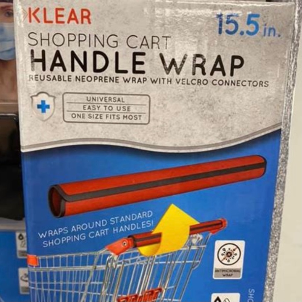Shopping Cart Handle Wrap, Reusable w/Velcro; NIB!